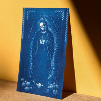 "Santa Muerte", cianotipo sobre papel acuarela 250gr. Photograph project by Laura Korinfeld - 09.03.2020