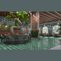 My project in Interior Design for Restaurants course. Un proyecto de Arquitectura interior, Diseño de interiores e Interiorismo de samehsamiir9090 - 11.09.2020