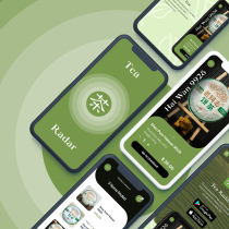 Tea Radar Mobile App & Promo Page. My project in Interface Design with Sketch course. UX / UI, Animation, Web Design, Web Development, and 2D Animation project by Nikita Apoykov - 09.13.2020