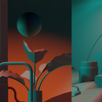 Meu projeto do curso: Composições abstratas com Cinema 4D. Animação 3D projeto de gabrieu.algusto - 18.09.2020