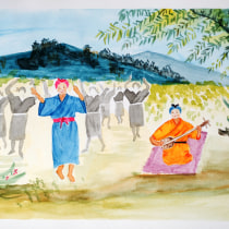 "KACHASHI"  - Mi Proyecto del curso: Ilustración en acuarela con influencia japonesa. Traditional illustration project by lili.jaha - 10.07.2020