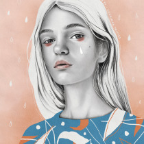 Mi Proyecto del curso: Retrato con lápiz, técnicas de color y Photoshop. Un proyecto de Ilustración digital e Ilustración de retrato de middling_love - 12.10.2020