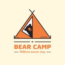 Ilustración vectorial para principiantes: Bear Camp. Graphic Design, and Vector Illustration project by Leire Pérez Latorre - 11.05.2020