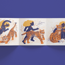 La reina y el tigre / Escenas ilustradas con técnicas tradicionales en Photoshop. Un proyecto de Ilustración, Ilustración digital e Ilustración editorial de Ana María Jiménez Vélez - 09.11.2020