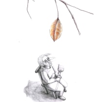 "La hoja" Ilustraciones. Un proyecto de Ilustración de Rosana Rossi Artista - 18.11.2020