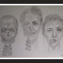 Mi Proyecto del curso: Dibujo anatómico de la cabeza humana. Pencil Drawing, Artistic Drawing, and Figure Drawing project by Ana Karina Moreno - 11.26.2020