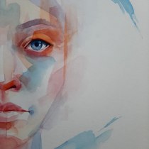 Mi Proyecto del curso: Retrato artístico en acuarela. Un proyecto de Pintura a la acuarela de Emerson Mena - 08.03.2020