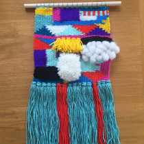 My project in Introduction to Frame Loom Tapestry course. Fiber Arts project by Liat Farkash - 01.02.2021