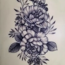 Mi Proyecto del curso: Tatuaje botánico con puntillismo. Un proyecto de Bocetado de Lorena Tapia - 16.01.2021