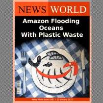 Acrylic Techniques for Creative Illustration course - Amazon flooding oceans with plastic waste. Um projeto de Ilustração de the_flying_ewe - 23.01.2021