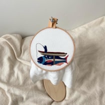 My project in Embroidery Technique with the Stem Stitch course. Bordado projeto de Gintautė Riabovaitė - 27.01.2021