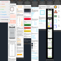 Style Guide - Diseño de un "template" para ser reemplazar los estilos según el proyecto realizado.. Un proyecto de UX / UI, Diseño mobile y Diseño de apps de Erika Ortiz Ferro - 28.01.2021