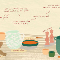 My project in Illustrated Recipes: Making Delicious Art course. Un projet de Illustration de Emilie Kristensen-McLachlan - 09.02.2021