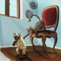 My Cats. Un proyecto de Pintura digital de Eduardo Estevão - 26.02.2021