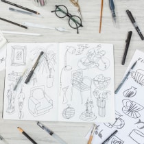 Mi Proyecto del curso: Sketchbook para coleccionar ideas ilustradas. Un proyecto de Dibujo a lápiz e Ilustración digital de Catalina Bu - 01.12.2020