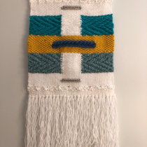 My project in Introduction to Frame Loom Tapestry course. Design, Arts, Crafts, and Fiber Arts project by Emily Galbraith - 02.16.2021