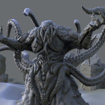 Escultura de kraken finalizado . Sculpture, and 3D Modeling project by Micahel Narvaez Machuca - 03.15.2021