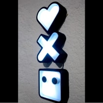 Figura con iluminación LED, logo de LOVE, DEATH + ROBOTS. 3D, e 3D Design projeto de Erick Diaz - 23.03.2021