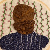 My project in Hair Embroidery Stitching Techniques course. Embroider project by Ama Warnock - 04.05.2021