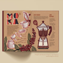 Ilustração informativa: Pôster sobre a cafeteira MOKA - Renato STEGUN. Un proyecto de Ilustración tradicional e Infografía de Renato Stegun - 11.04.2021