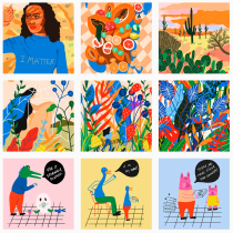 Mi Proyecto del curso: Creación de un porfolio de ilustración en Instagram. Un proyecto de Marketing de Gisele Murias - 13.04.2021