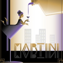 My project in Art Deco Style for Digital Illustration course. Illustration, and Digital Illustration project by e.simpson - 04.17.2021