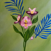 Mi Proyecto del curso: Pintura botánica con acrílico. Un proyecto de Pintura acrílica de bph44b6gf2 - 03.05.2021