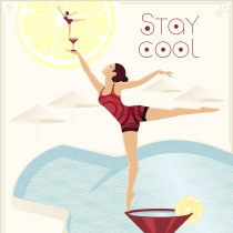 My project in Art Deco Style for Digital Illustration course. Traditional illustration, Vector Illustration, and Poster Design project by Tina Wahren - 05.05.2021