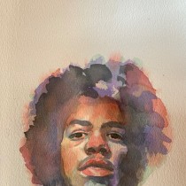 My project in Artistic Portrait with Watercolors course. Artes plásticas, Pintura, Pintura em aquarela, Ilustração de retrato, e Desenho de retrato projeto de patsvandam - 23.05.2021