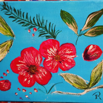 My project in Botanical Painting with Acrylic course. Un proyecto de Ilustración tradicional, Bellas Artes, Pintura, Pintura acrílica e Ilustración botánica de isabelbrtrms - 23.05.2021
