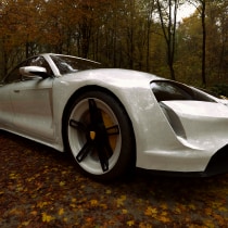 Porsche Taycan. Un proyecto de 3D y Modelado 3D de Adrian Lopez - 03.06.2021