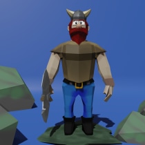 Viking Low Poly. Un projet de 3D, Modélisation 3D, Jeux vidéo, Conception de personnages 3D , et Conception de jeux vidéo de Ricardo de Souza - 07.06.2021
