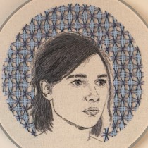 Ellie de The Last of Us Part ll. Portrait Illustration, Embroider, and Textile Illustration project by Catalina Richter - 05.24.2021