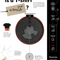 How much is a T-shirt worth? - Final project. Information Design, Infographics, and Communication project by Teresa Fernandes - 12.22.2020