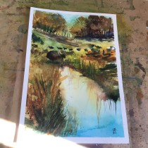 My project in Natural Landscapes in Watercolor course. Un proyecto de Bellas Artes, Pintura y Pintura a la acuarela de pavlova1667 - 07.07.2021