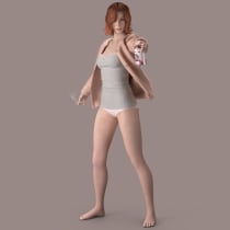 Fan art Gambito de Dama (curso Marvelous Designer). Un projet de 3D, Modélisation 3D, Conception de personnages 3D , et Conception 3D de hugomontiel_ - 12.07.2021