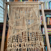 My project in Introduction to Macramé: Creation of a Decorative Tapestry course. Accessor, Design, Arts, Crafts, Interior Design, Decoration, Fiber Arts, and Macramé project by Weena Thanachaisakul - 07.14.2021