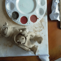 Mi Proyecto del curso: Creación y modelado de personajes en cerámica. Character Design, Fine Arts, and Ceramics project by Laura Alejandra Rojas Hernández - 07.29.2021