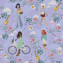 Holiday at Provence. Un proyecto de Diseño, Ilustración, Pattern Design y Estampación de Hajnalka Minaei - 04.08.2021