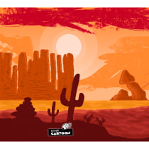 Atardecer en el Desierto-. Illustration, Animation, Digitale Illustration und Digitale Malerei project by Javito - 13.08.2021