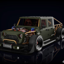 Jeep Gladiator Modded. 3D, and 3D Modeling project by Luciano Gigena - 08.31.2021