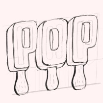 Poppp. Un proyecto de Lettering, Lettering digital y Lettering 3D de Joselin Grisel - 11.09.2021