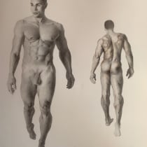 My project in Realistic Human Figure Drawing course. Un proyecto de Ilustración, Bellas Artes, Bocetado, Dibujo a lápiz, Dibujo, Dibujo realista y Dibujo anatómico de herve121 - 18.10.2021