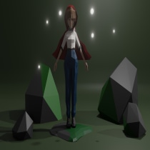 My project in Low Poly Character Modeling for Video Games course. Un projet de 3D, Modélisation 3D, Jeux vidéo, Conception de personnages 3D , et Conception de jeux vidéo de Rayiha Soysal - 03.11.2021