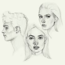 Mi Proyecto del curso: Sketchbook de retrato: explora el rostro humano. Een project van  Schetsen,  Tekening,  Portrettekening,  Artistieke tekening y Sketchbook van Vrigit Smith - 06.11.2021