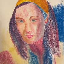 My project in Expressive Portrait Drawing with Soft Pastels course. Um projeto de Ilustração, Artes plásticas, Desenho, Ilustração de retrato, Desenho de Retrato e Desenho artístico de Eromie Speldewinde - 13.11.2021