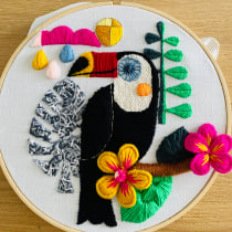 My project in Introduction to 3D Embroidery course. Embroider, and Textile Illustration project by c.sanchez.tur - 11.19.2021