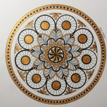 Mi Proyecto del curso: El arte de dibujar mandalas: crea patrones geométricos. Un proyecto de Dibujo e Ilustración con tinta de Isabel Barrau - 20.11.2021