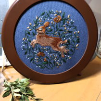 My project in Freehand Needle Painting: Embroider the Beauty of Wildlife course. Un proyecto de Ilustración tradicional, Bordado e Ilustración textil de Lusine Issaian - 24.11.2021