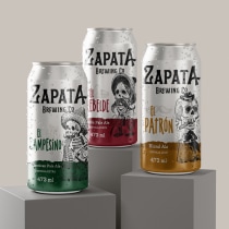 Zapata Brewing Co.. Br, ing e Identidade, Design gráfico, e Packaging projeto de Ana Cristina Borges - 27.11.2021